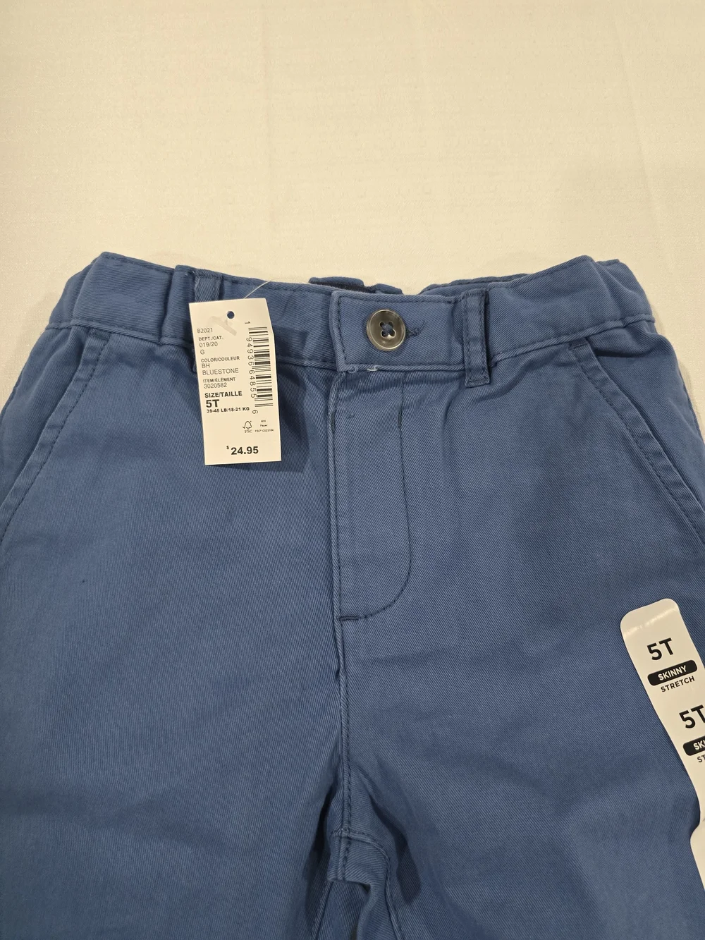 The Children's Place Boys Classic Straight-Leg Chino Pants - Slim 5T-  Blue